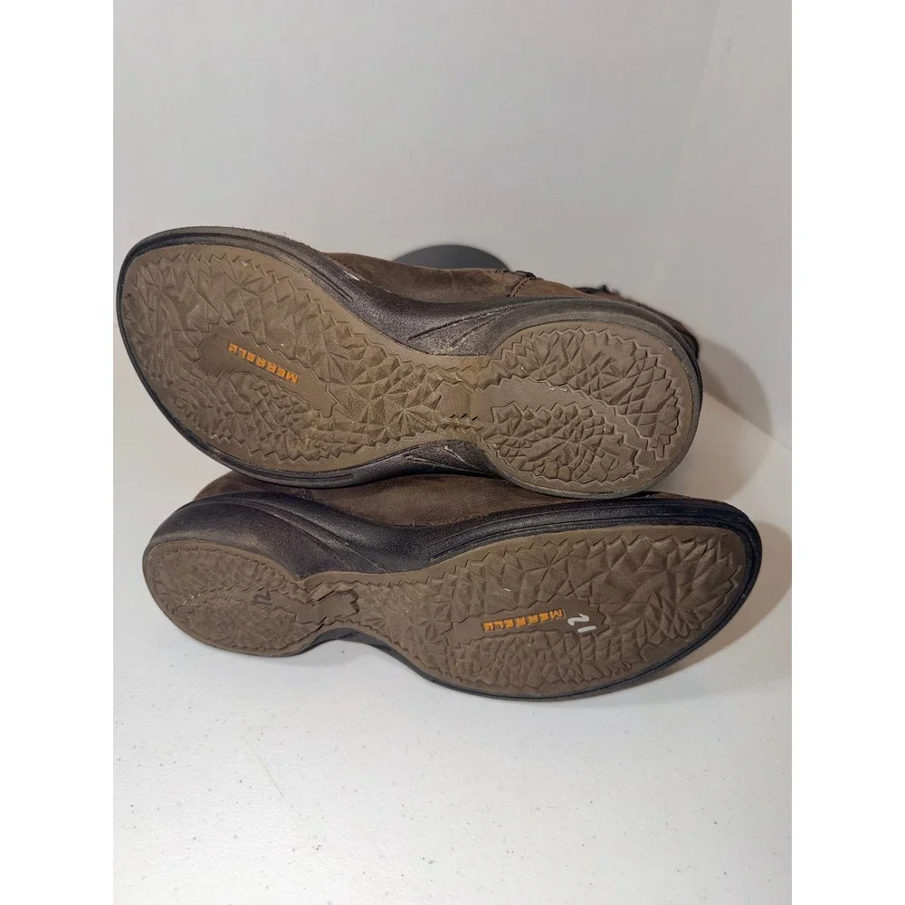 Merrell 1582671 Womens Brown Waterproof Leather Tall Button Strap Boots Size 6.5